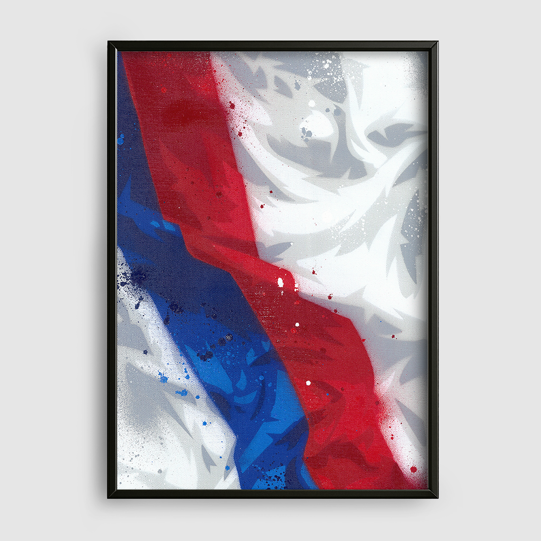 Double Stripes White-Blue-Red