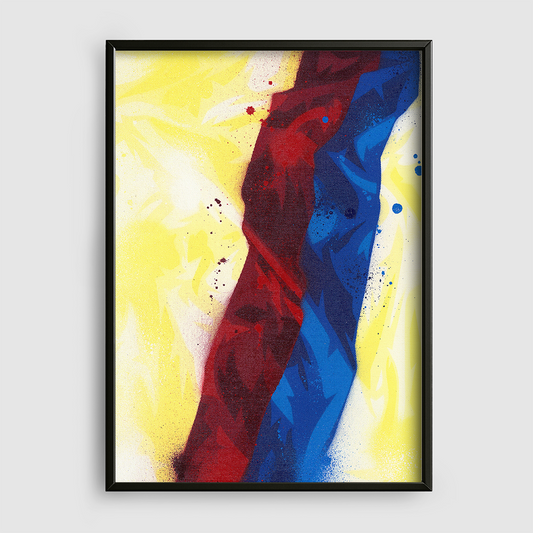 Double Stripes Yellow-Burgundy-Blue