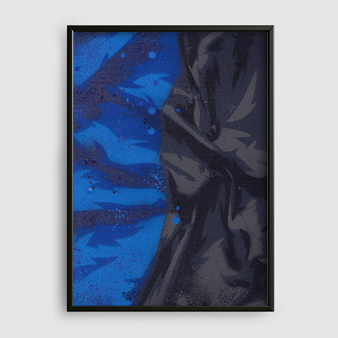 Split Blue-Black