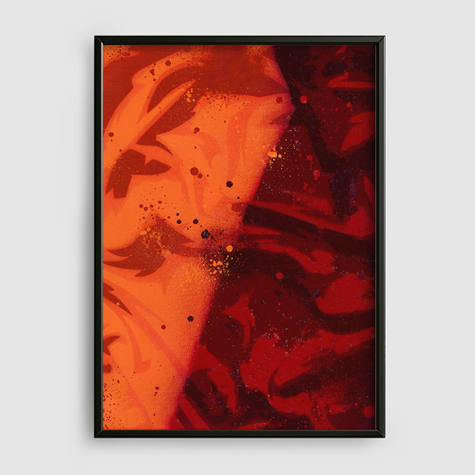 Split Orange-Burgundy