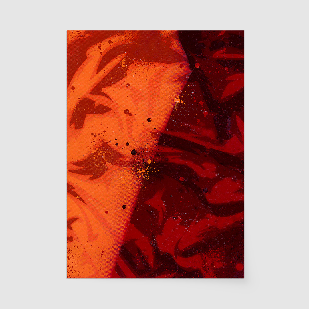 Split Orange-Burgundy