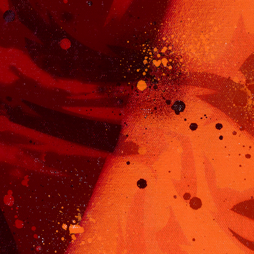 Split Orange-Burgundy