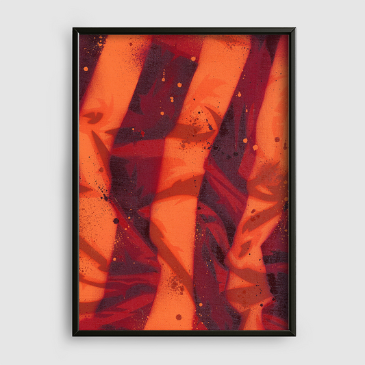 Stripes Burgundy-Orange