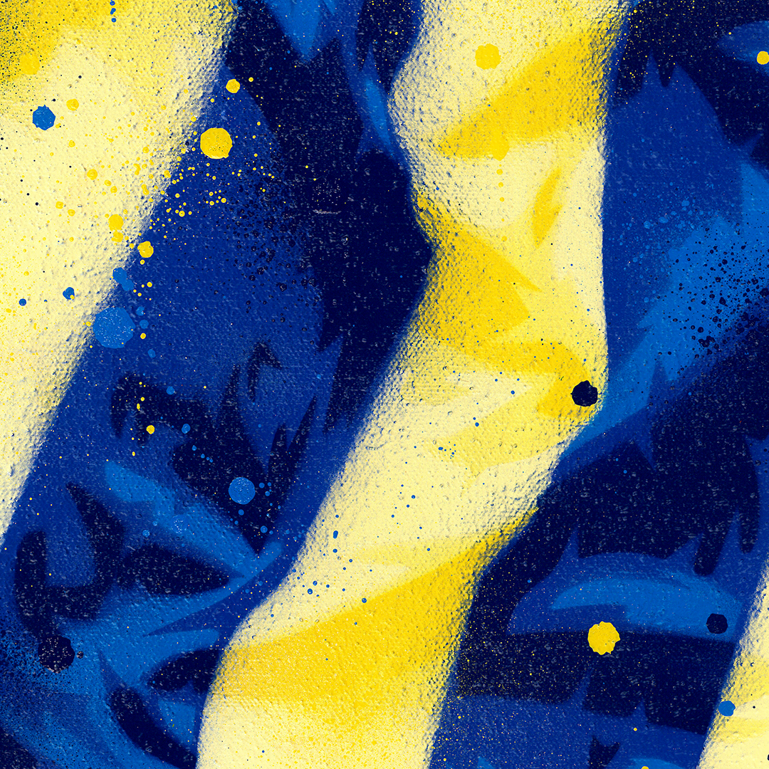 Stripes Blue-Yellow